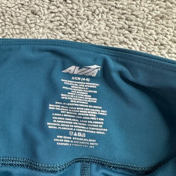 Avia Leggings Womes Small Blue White Pullon Ankle Crop Yoga Ladies 24x24 - Picture 11 of 14